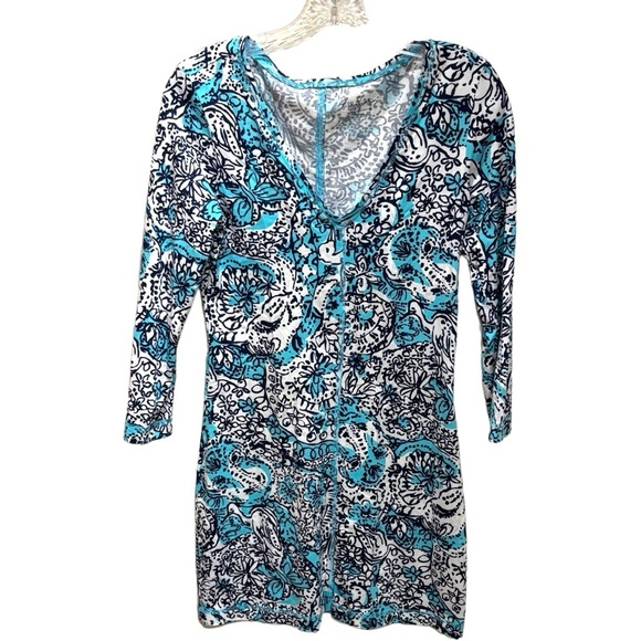 Lilly Pulitzer Juliet V Neck T Shirt Dress in Size Small - Picture 4 of 4